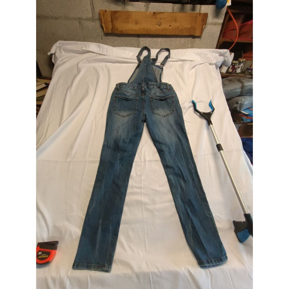 Mossimo Denim Overalls Women's Size Small Petite Skinny Leg Stretch Bib